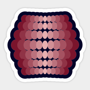 Abstract red geometric circle pattern Sticker